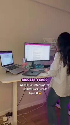 TikTok video by @woman.engineer: 😵‍💫 When an AI detector